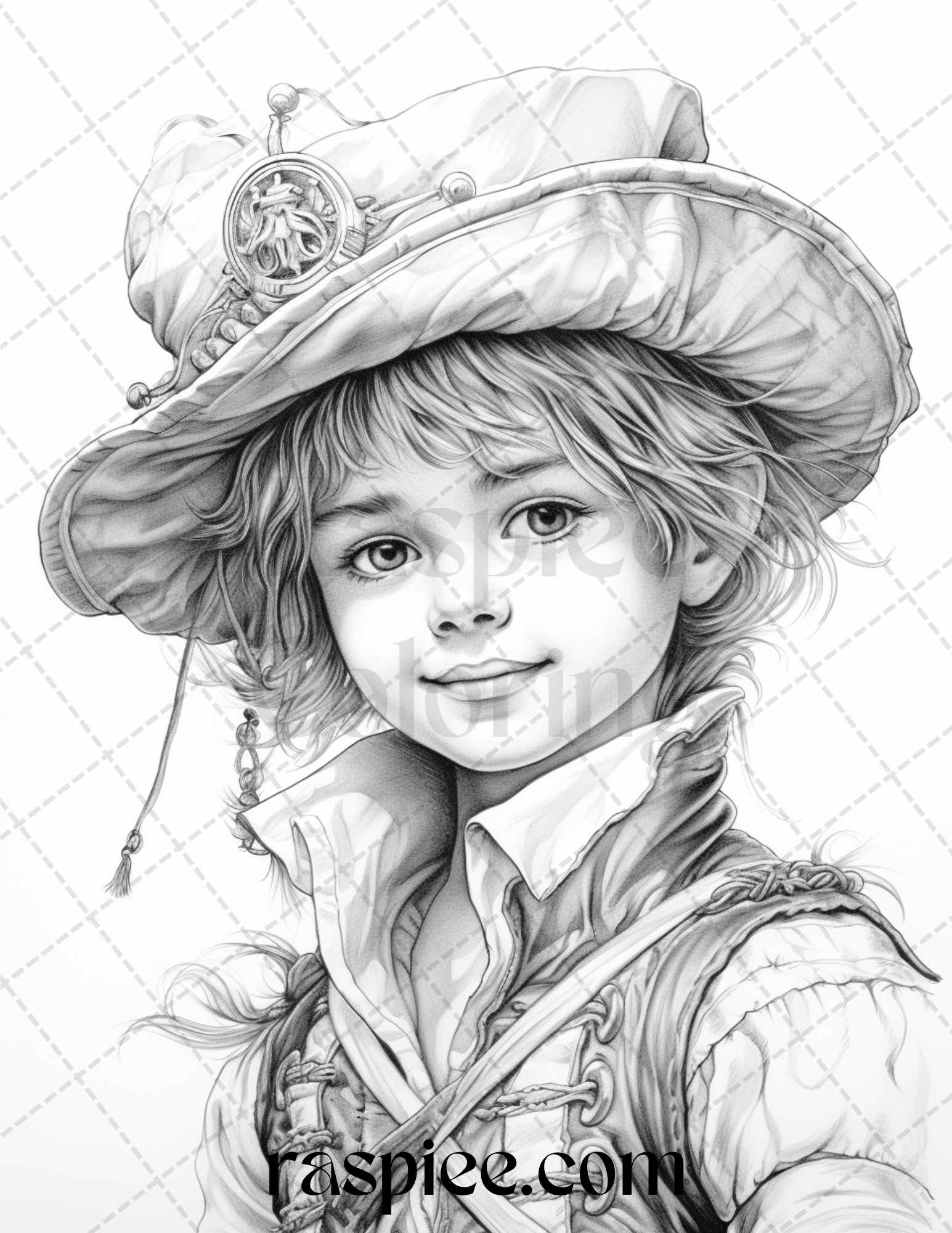 Adorable pirates grayscale coloring pages printable for adults pdf â coloring