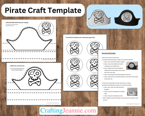 Pirate hat craft free template