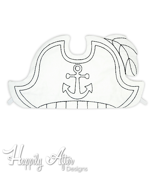 Pirate hat ith coloring embroidery design â happily after designs