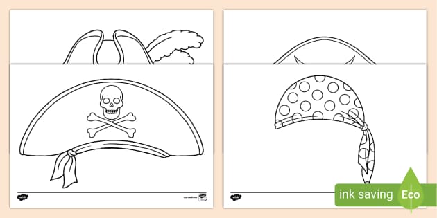 Eyfs designing a pirate bandana blank pirate hat templates