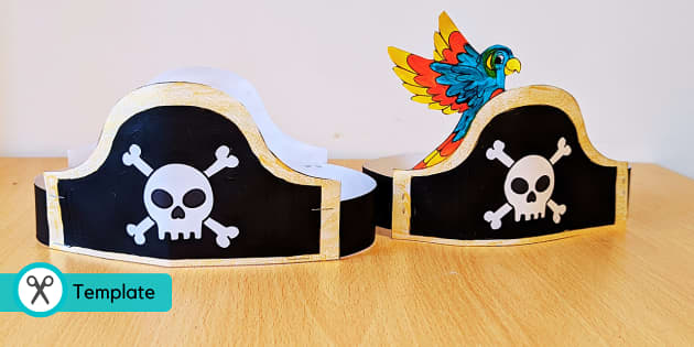 Pirate crown paper hat craft teacher made