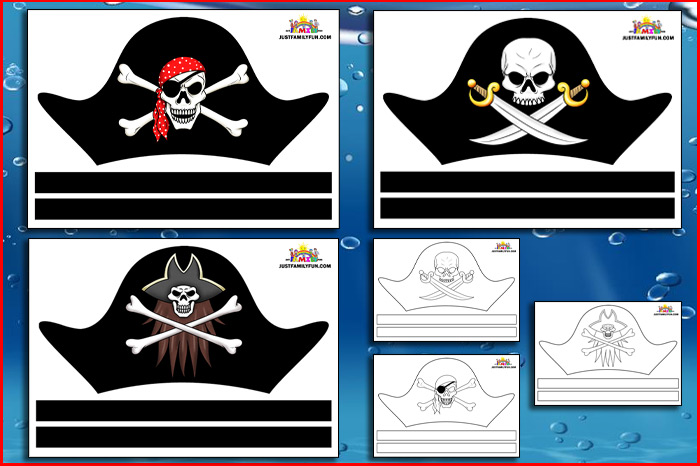 Free printable pirate hat template designs just family fun