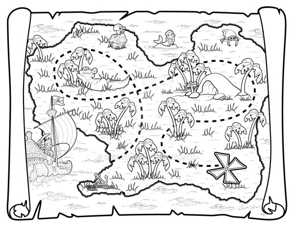 Pirate map by umetnica on