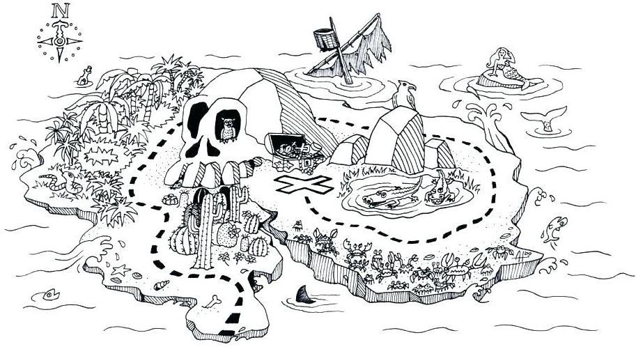 Treasure map coloring page printable treasure maps coloring pages poppy coloring page