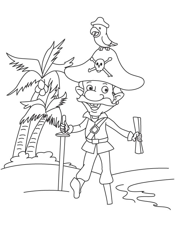 Pirate captain with parrot coloring page download free pirate captain with parrot coloring page for kids best coloring pages