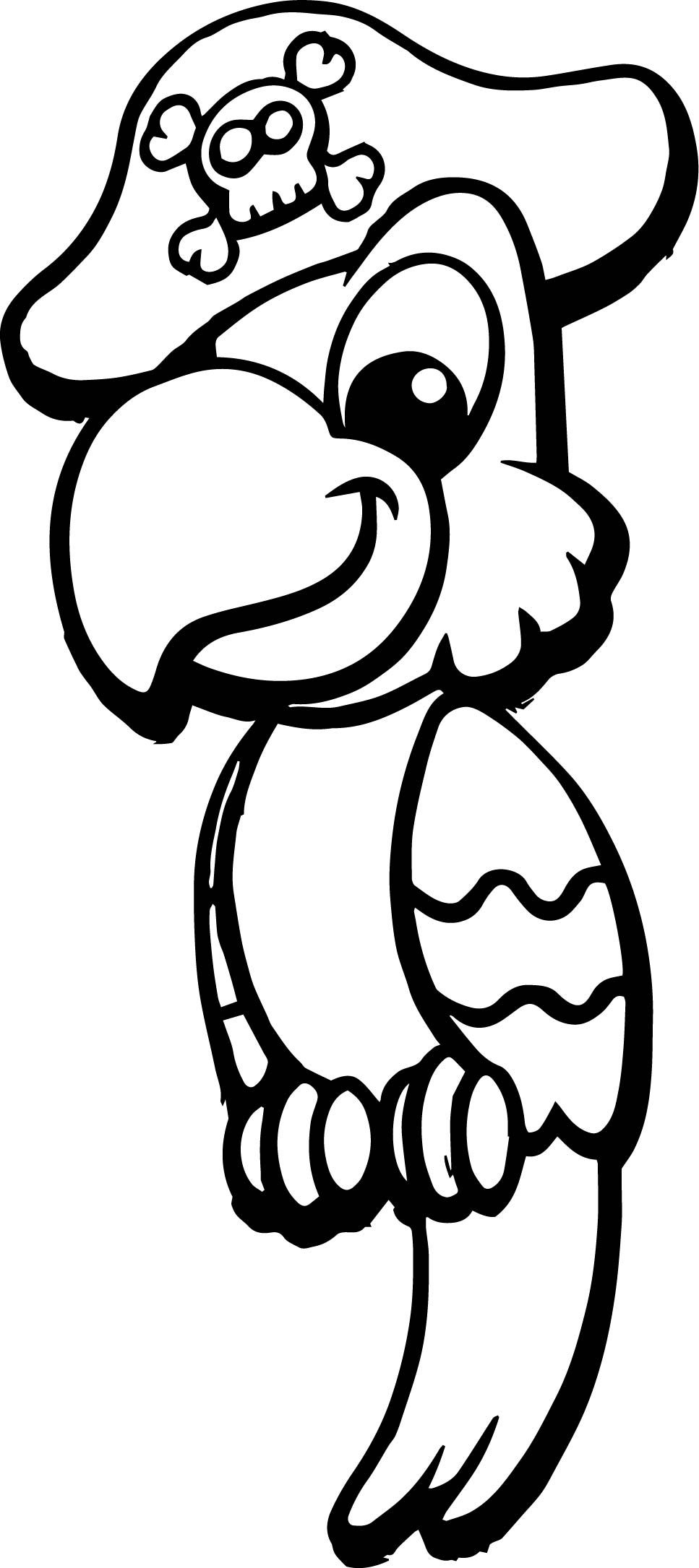 Awesome pirate parrot cartoon coloring page boyama sayfalarä boyama kitabä hayvan boyama sayfalarä