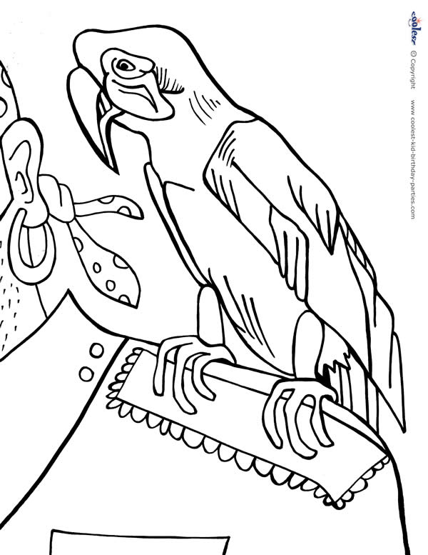 Printable pirate coloring page