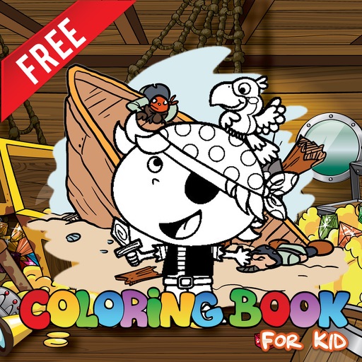 Pirate parrot paint coloring page family friendly by wilawan prateepkaew