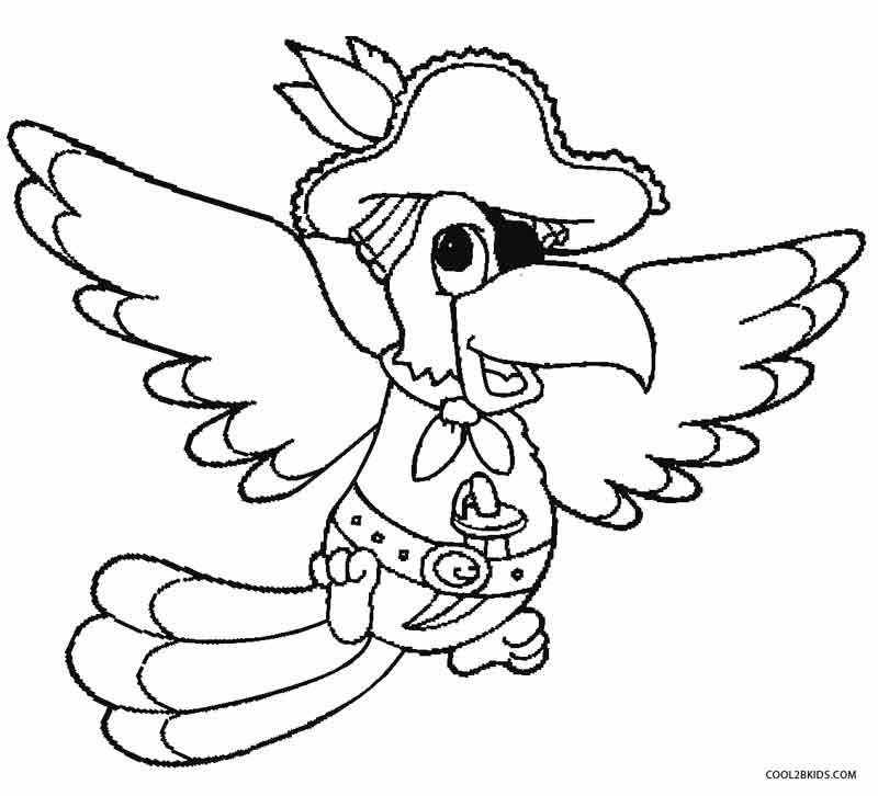 Printable parrot coloring pages for kids coolbkids bird coloring pages pirate coloring pages coloring pages