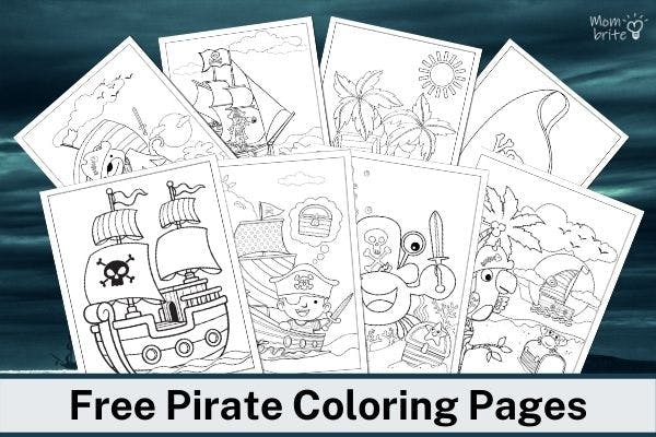 Free printable pirate coloring pages