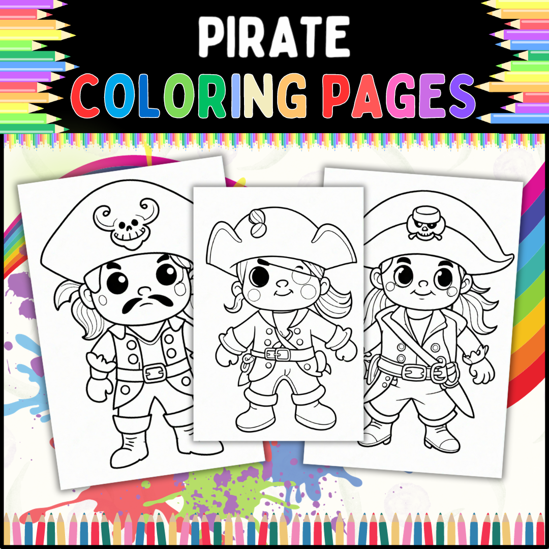 Pirate coloring pages for kids of all ages preschool to th grade made by teachers