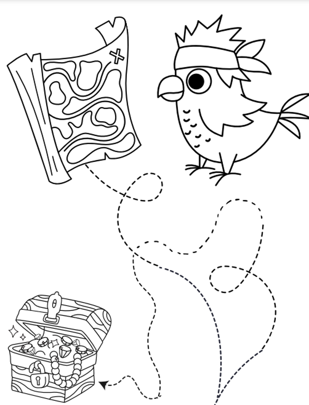 Free printable pirate coloring pages for your kids to enjoy