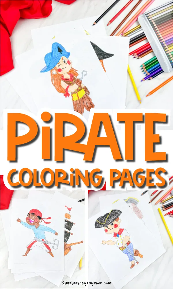 Pirate coloring pages for kids