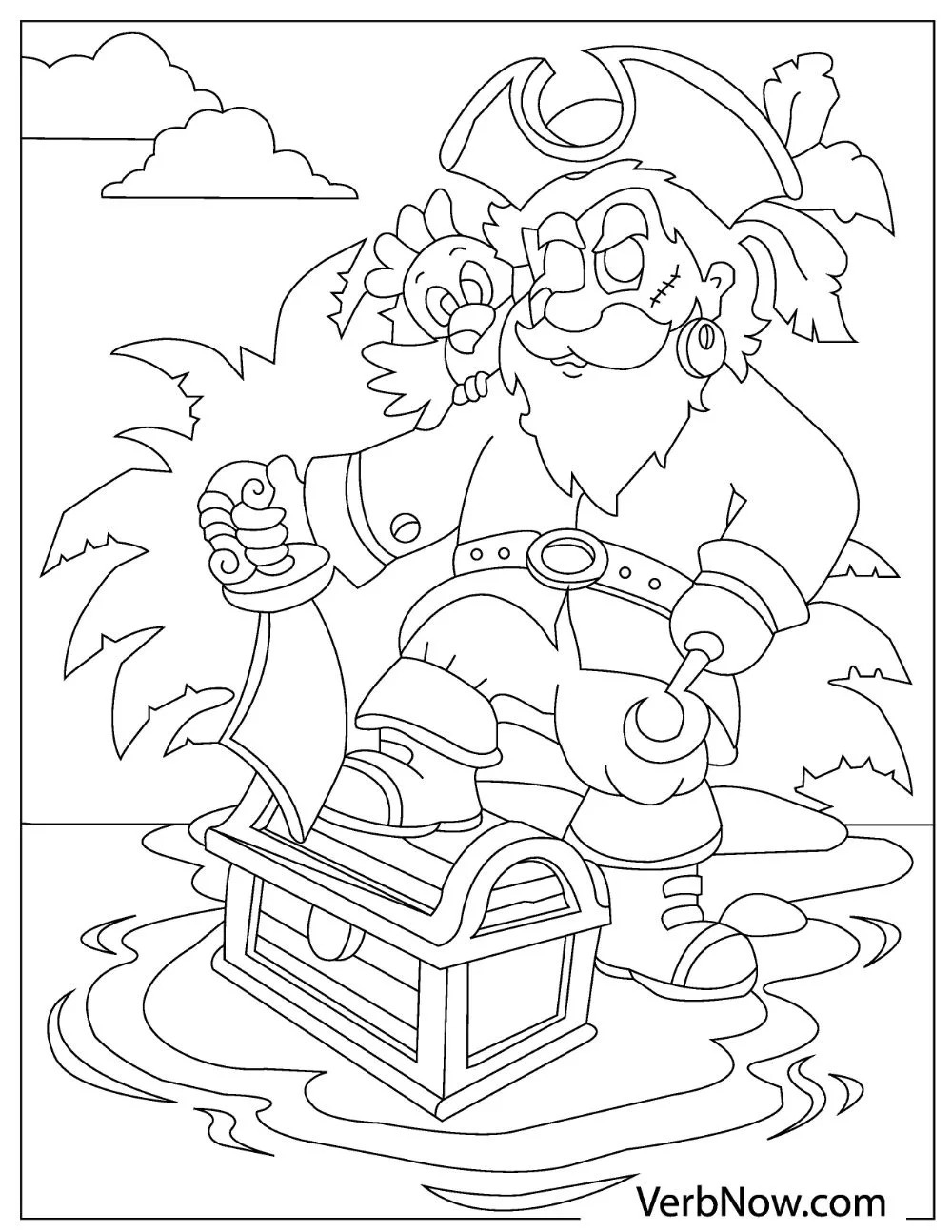 Free pirates coloring pages for download printable pdf