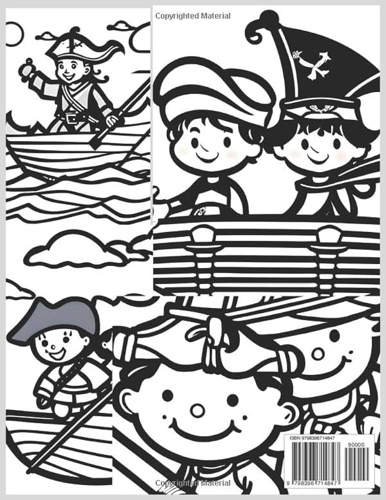 Pirates coloring book for kids tech dev books