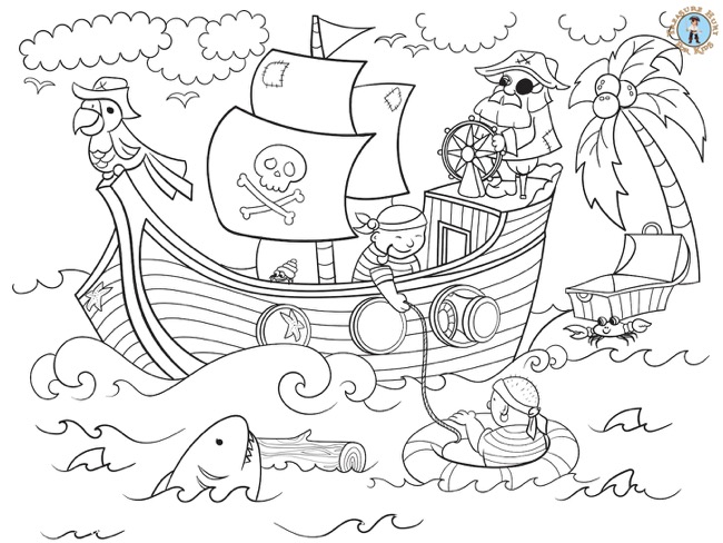 Pirates coloring page