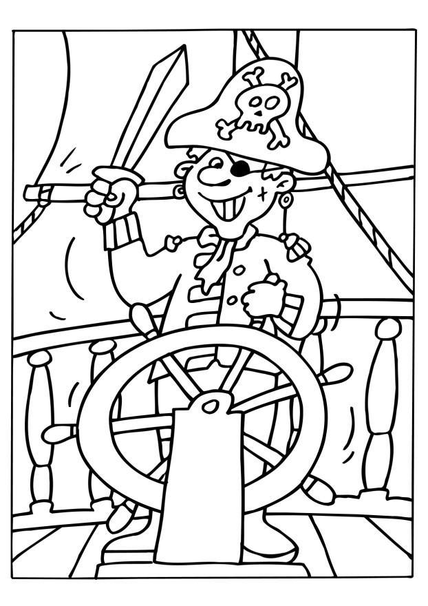 Coloring page pirate