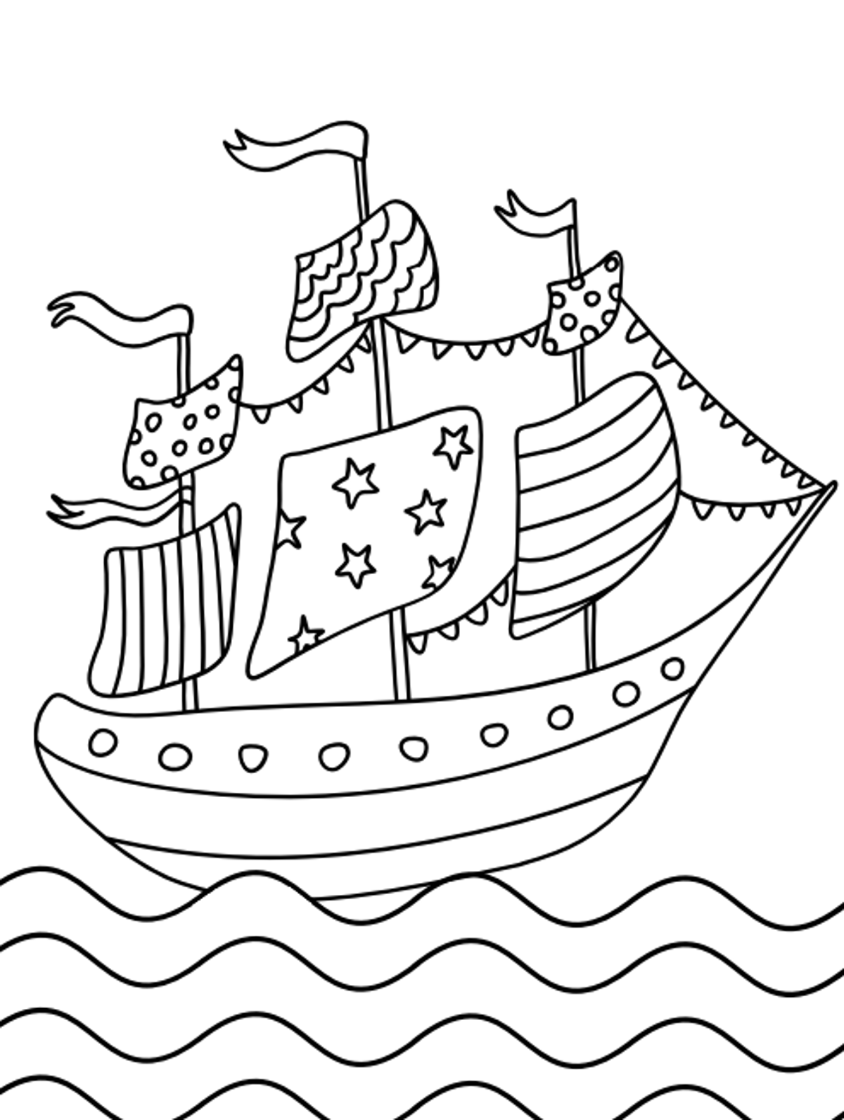 Free printable pirate coloring pages for your kids to enjoy