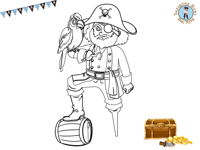 Pirate coloring page