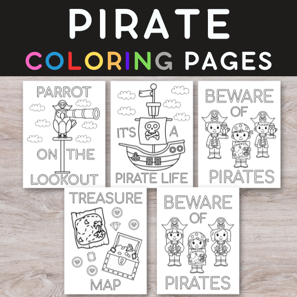 Pirate coloring pages