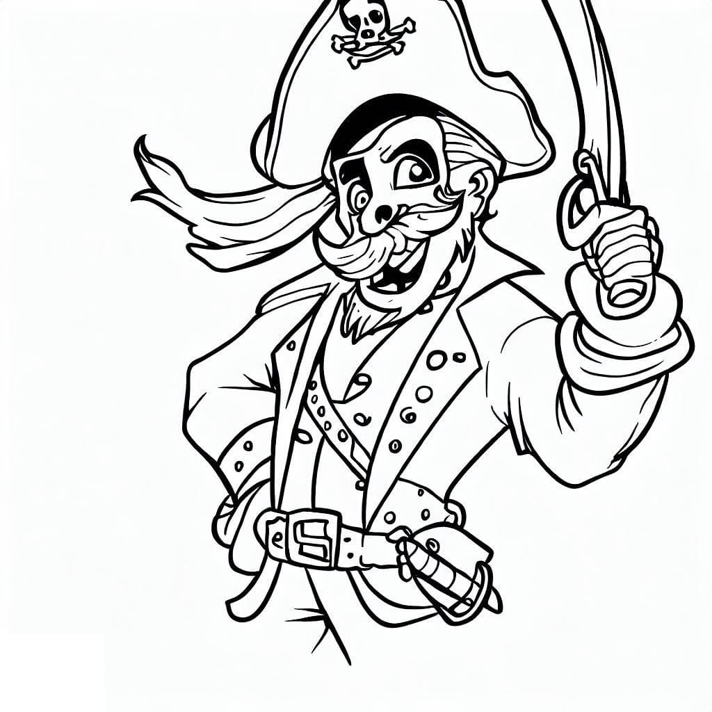 Pirate free for kids coloring page