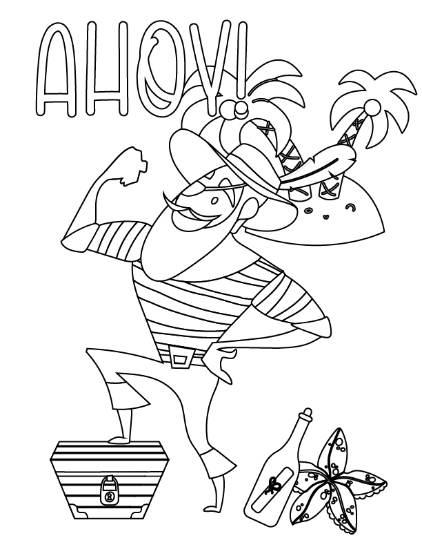 Free pirate coloring pages activities perfect for pirate kids party