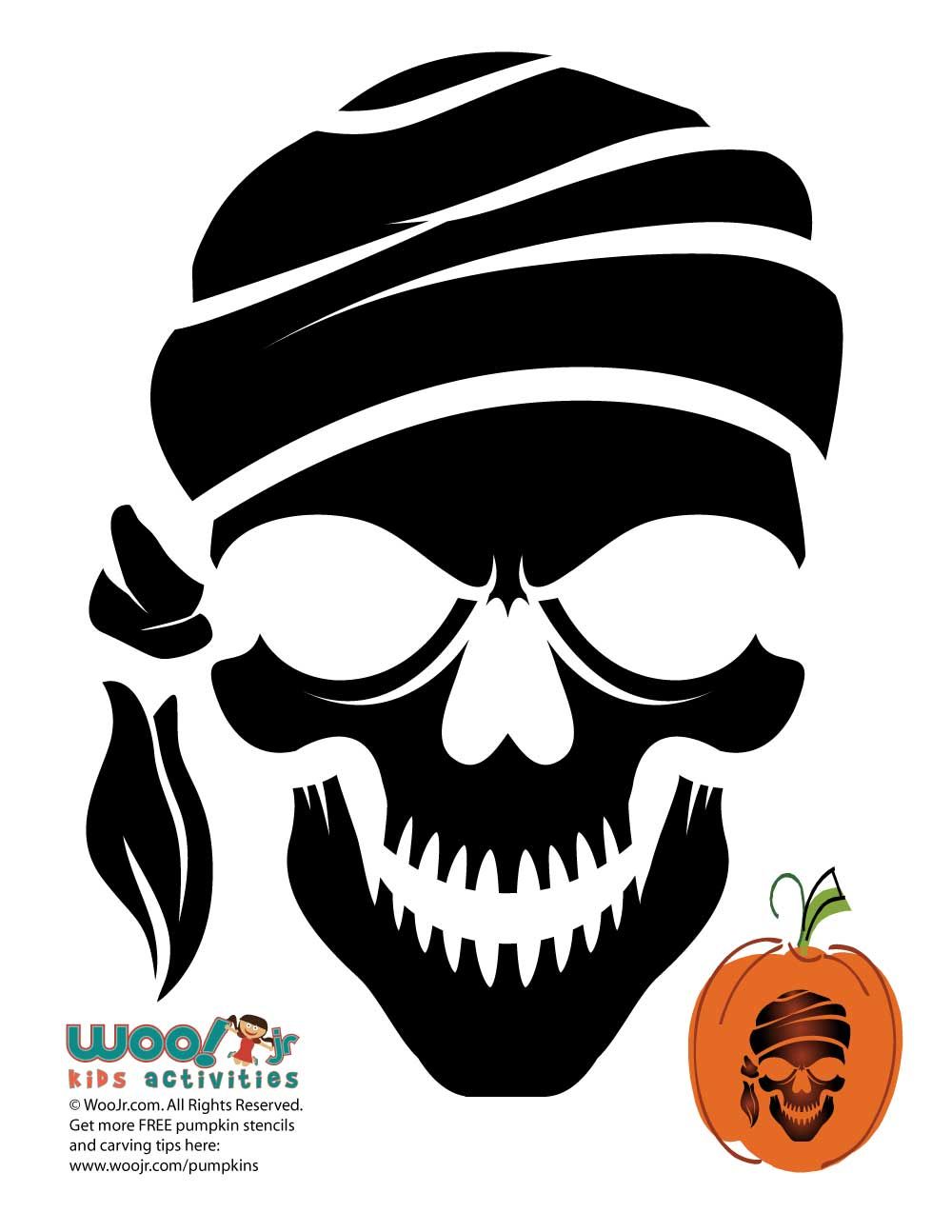 Pirate skeleton pumpkin template woo jr kids activities childrens publishing skeleton pumpkin halloween pumpkin stencils pumpkin template