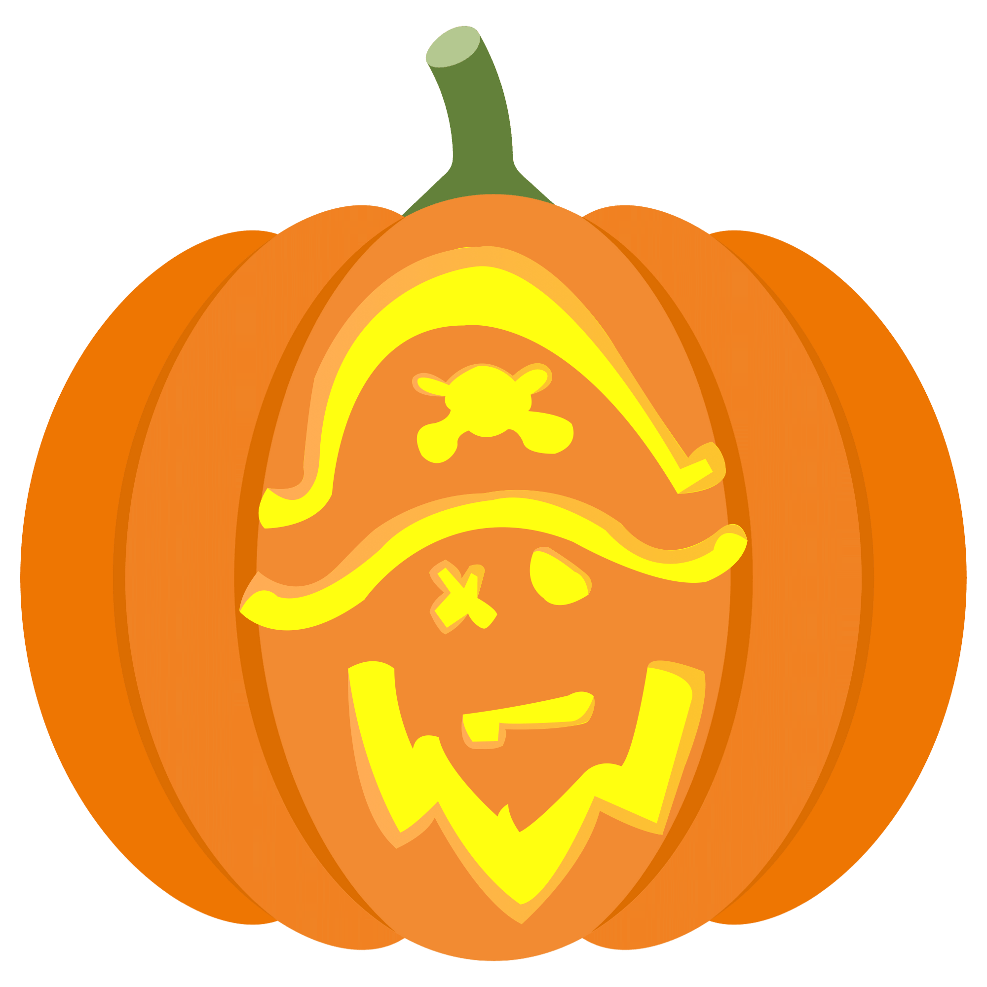 Easy pirate pumpkin stencil free printable papercraft templates