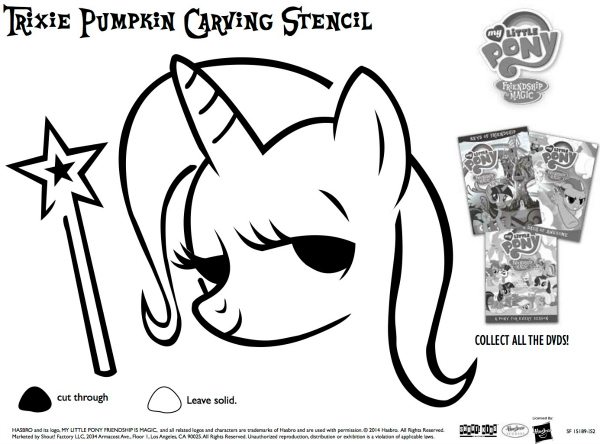 Free printable my little pony halloween pumpkin stencil