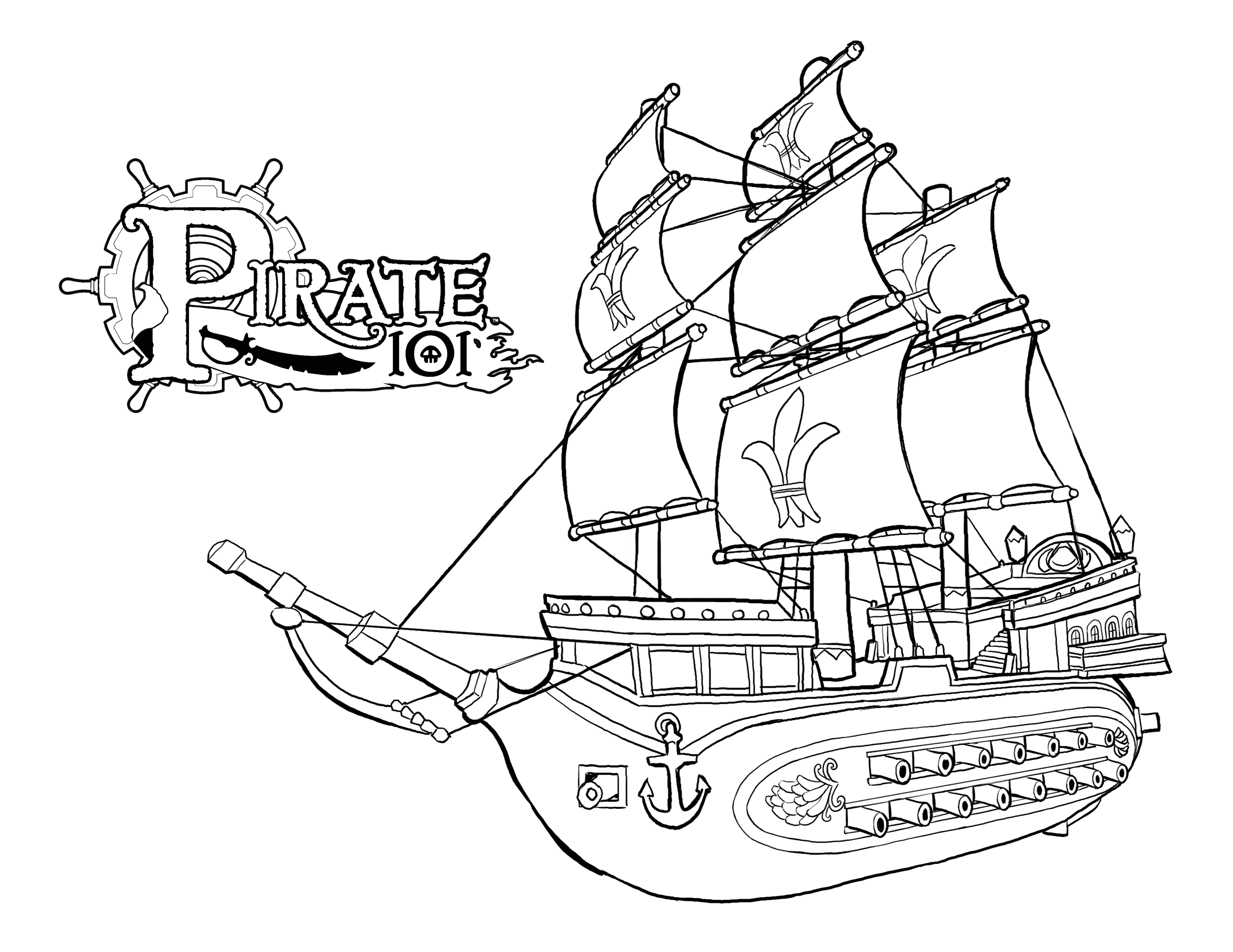 Pirate coloring pages free online game