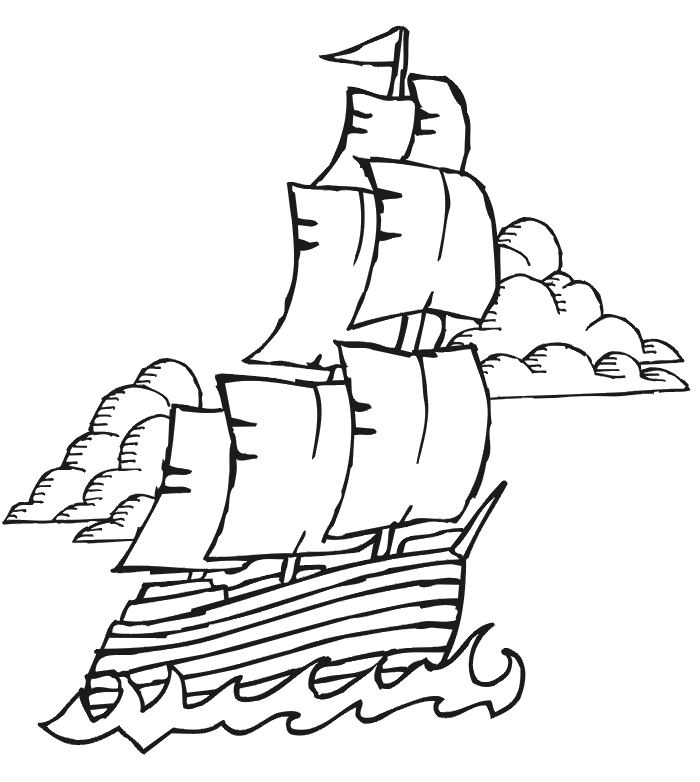 Pirate coloring page pirate ship