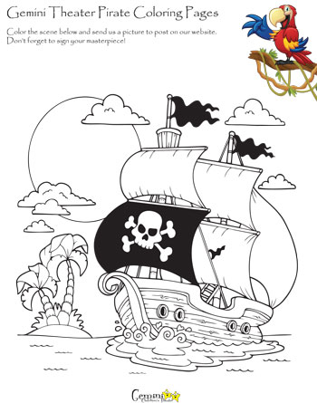 Pirate ship coloring page â gemini childrens theater