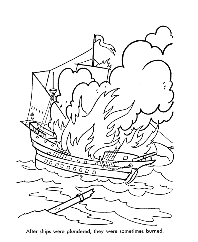 Bluebonkers caribbean pirates of the sea coloring pages