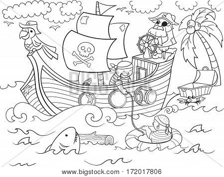 Pirates sea on vector photo free trial bigstock