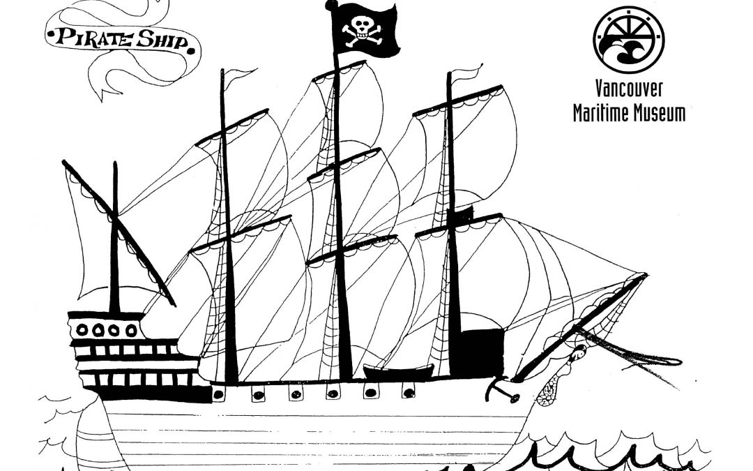 Virtualvmm pirate adventure colouring sheets vancouver maritime museum