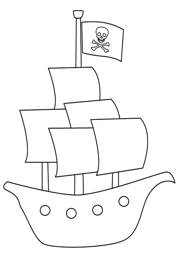 Coloring pages pirate ship coloring page