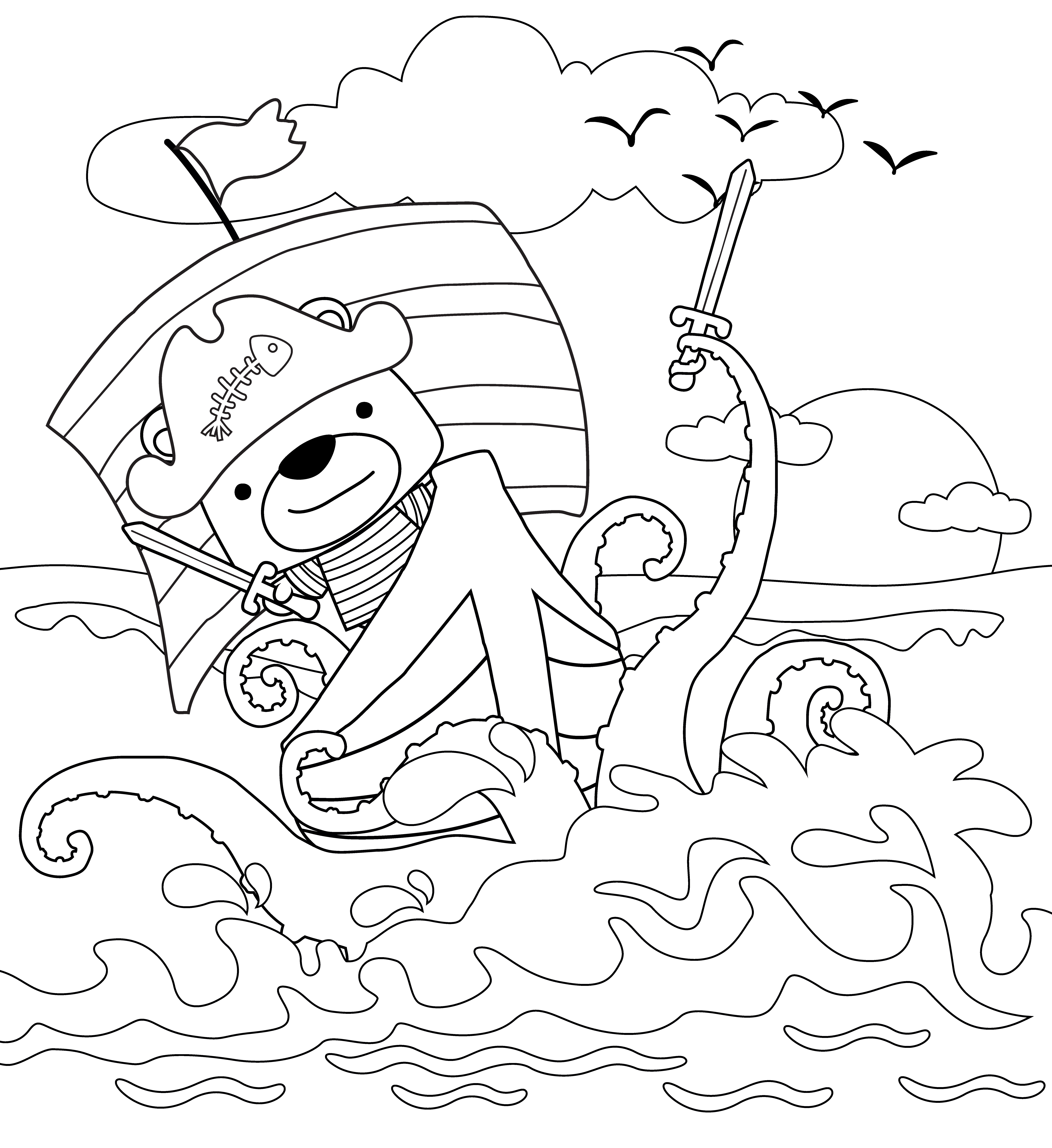 Printable boat coloring pages for kids add some color to that boat