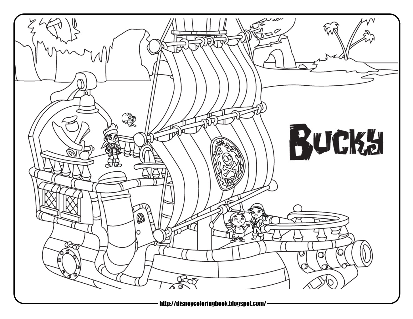 Disney coloring pages and sheets for kids jake and the neverland pirates free disney coloring sheets