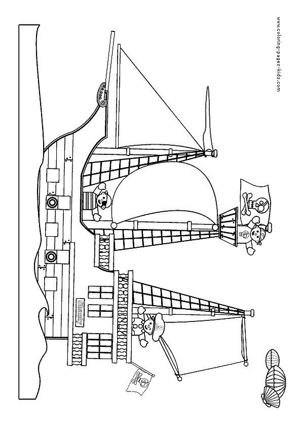 Boat coloring page