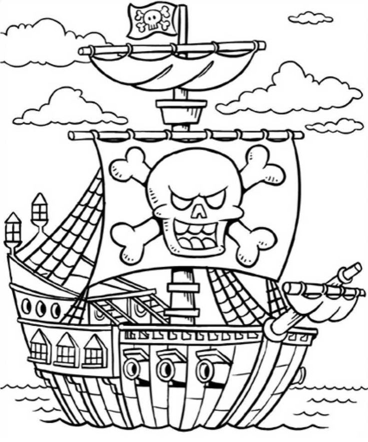 Printable boat coloring pages pdf