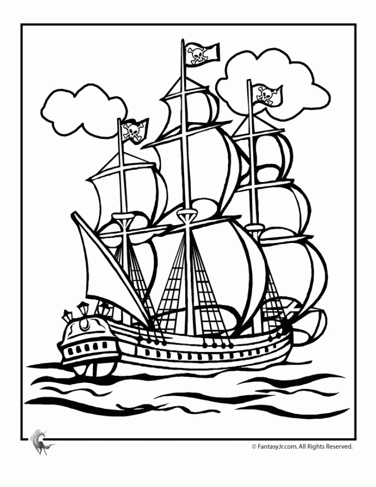 Get this pirate ship coloring pages mt