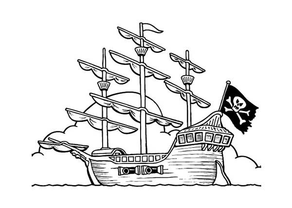 Pirate ship template printable