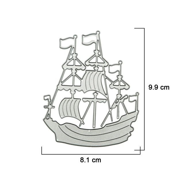 For ocean clip art sailing boat ship pattern metal cutting dies scrapbooking cutter stencil clip art album decorating