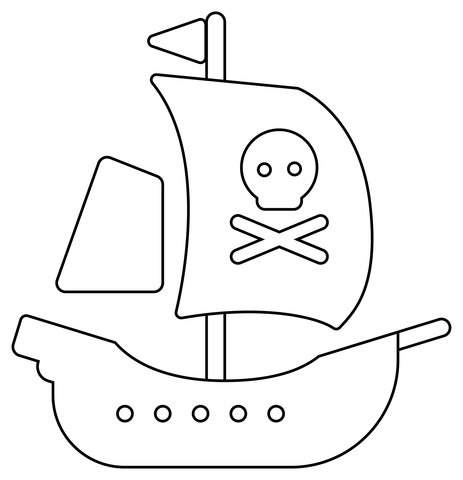 Pirate ship coloring page free printable coloring pages