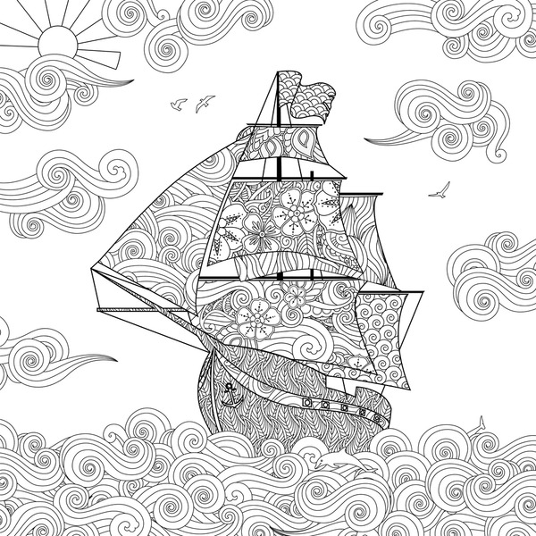 Adult coloring book dolphin images stock photos d objects vectors
