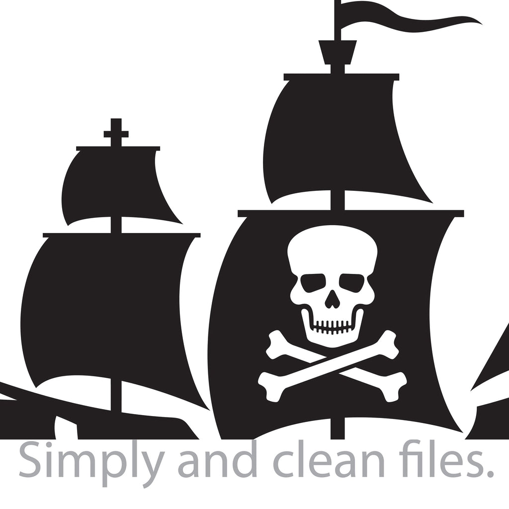 Pirate ship cut files for cricut clip art silhouette eps svg pdf png dxf jpeg