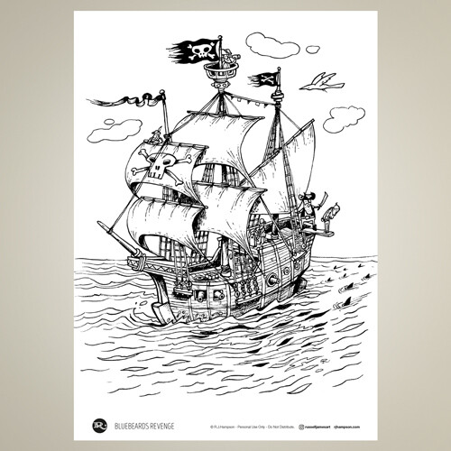 Store bluebeards revenge coloring sheet