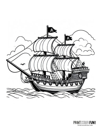 Pirate clipart coloring pages fun activities learning little buccaneers will treasure at