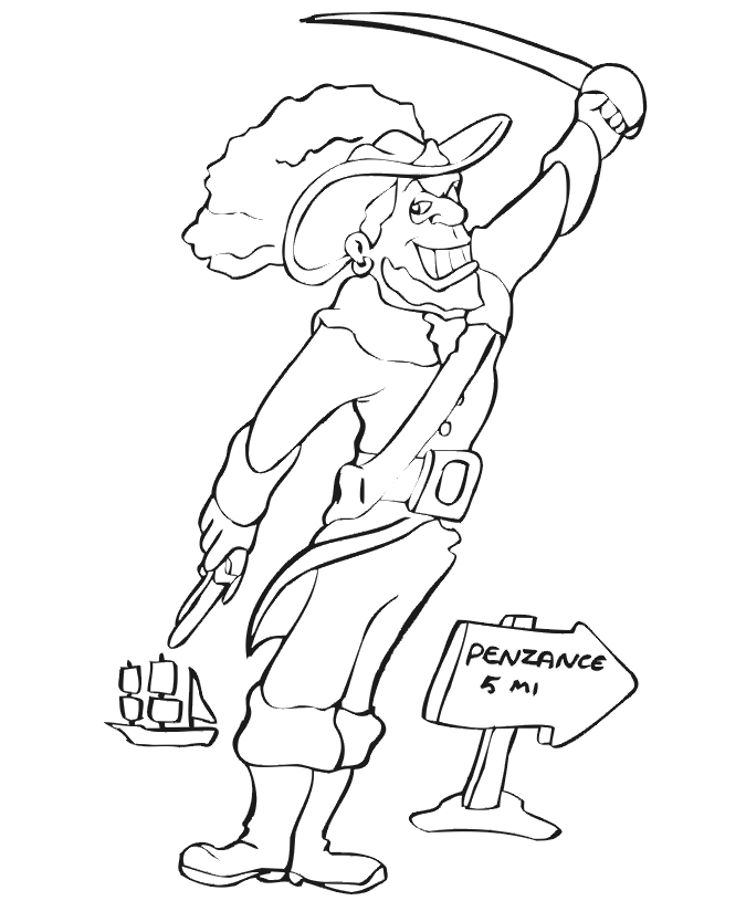 Pirate coloring page pirate of penzance