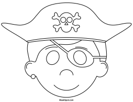 Printable pirate mask